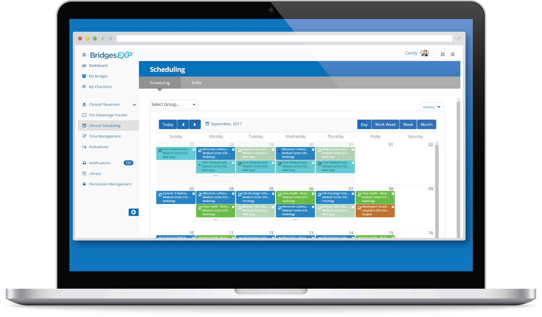 ClinicalScheduling laptop Mockup v2